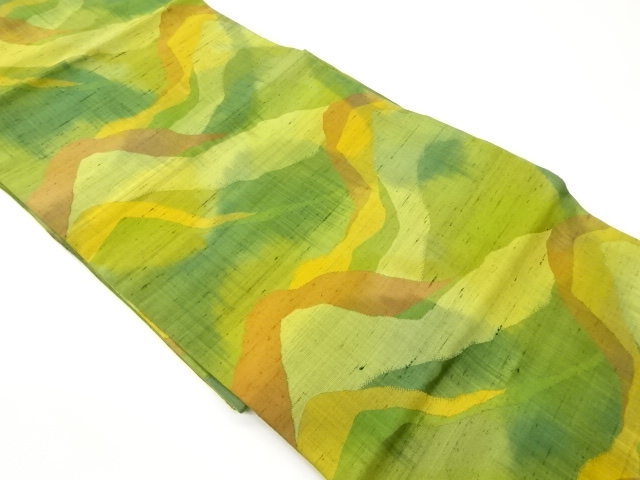 JAPANESE NAGOYA OBI / TSUMUGI / WOVEN ABSTRACT